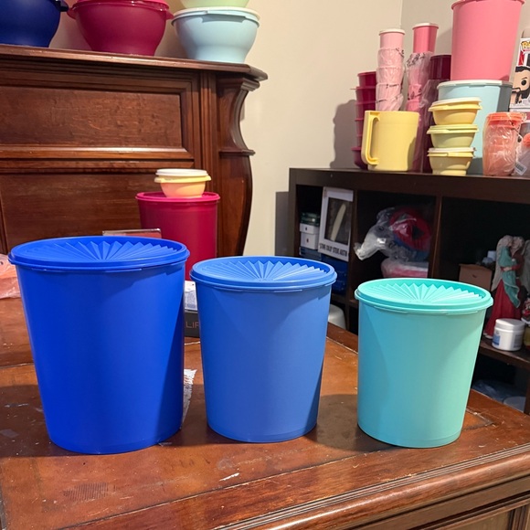 Tupperware Colorful Stackable Storage Containers - Picture 2 of 2